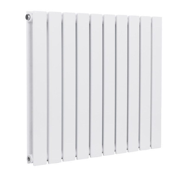 Baridi Horizontal Radiator Contemporary Double Flat Panel Design 600 x 700mm - White