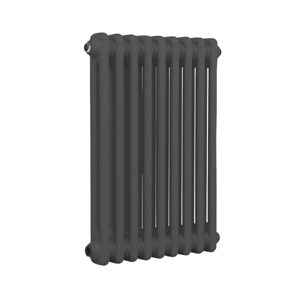 Baridi Horizontal Traditional 2 Column Radiator 600 x 427mm – Anthracite