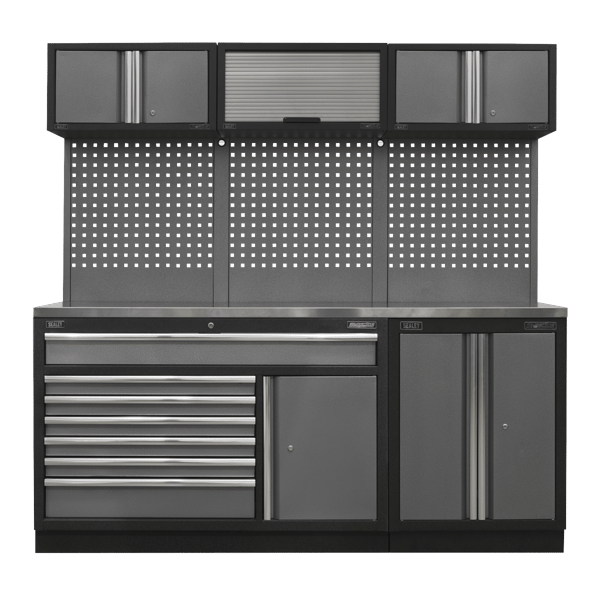 Superline PRO(R) Storage System with Stainless Steel Worktop 2.04m