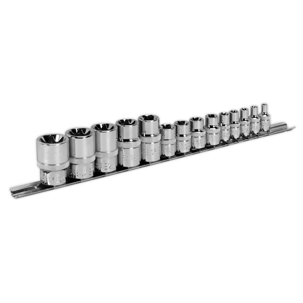 TRX-Star* Socket Set 1/4", 3/8" & 1/2"Sq Drive E4-E24 14pc