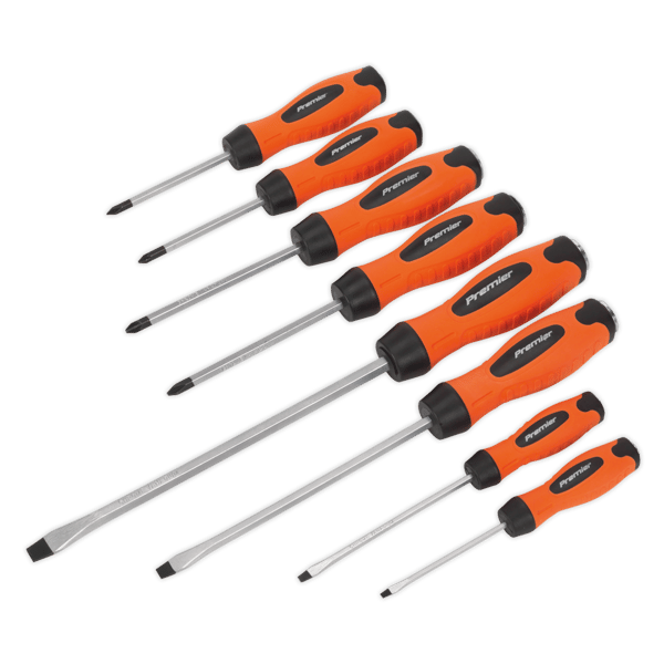 Hammer-Thru Screwdriver Set 8pc - Hi-Vis Orange