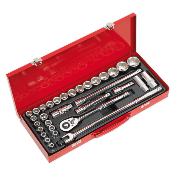 Metric/Imperial Socket Set 1/2"Sq Drive 32pc