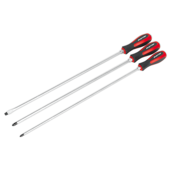 Extra-Long Hammer-Thru Screwdriver Set 450mm 3pc