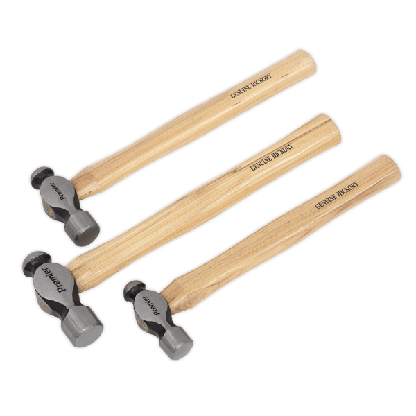 Ball Pein Hammer Set 3pc Hickory Shafts