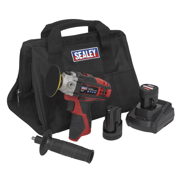 SV12 Series 71mm Cordless Polisher Kit 12V 2Ah - 2 Batteries