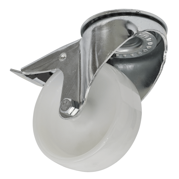 100mm Castor Wheel with Swivel Bolt Hole & Total Lock