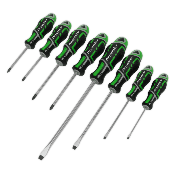 GripMAX(R) Screwdriver Set 8pc - Hi-Vis Green