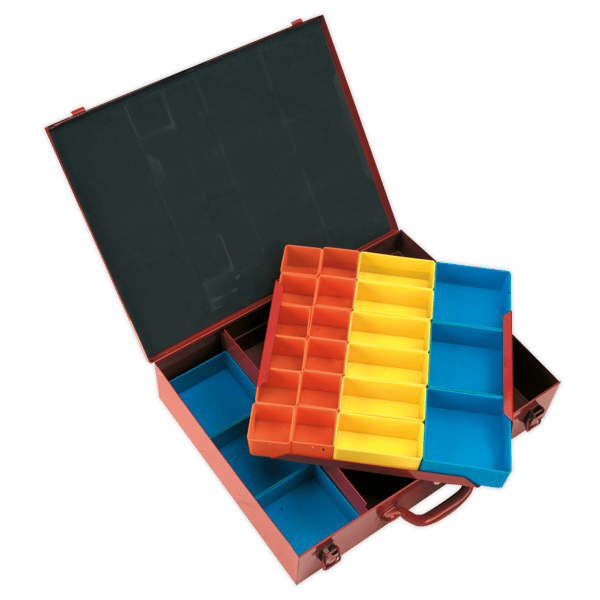 2-Layer Metal Case with 27 Storage Bins