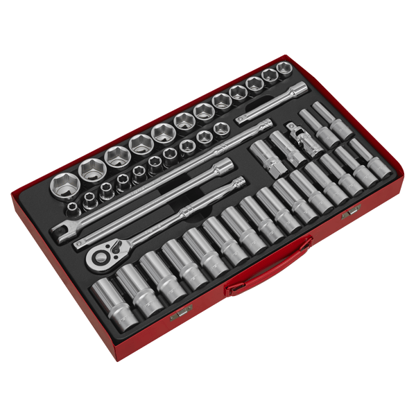 Socket Set 1/2"Sq Drive 46pc