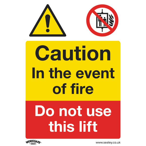 Caution Do Not Use Lift Safety Sign, Self-Adhesive Vinyl - Pack of 10