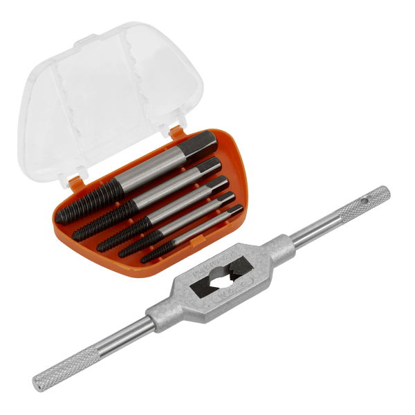 Helix Type Screw Extractor Set with Wrench 6pc