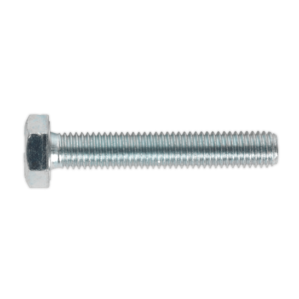 8.8 Zinc Plated HT Setscrew M10 x 60mm, DIN 933 - Pack of 25