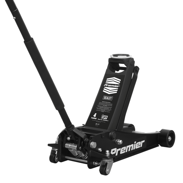Low Profile Trolley Jack with Rocket Lift 4 Tonne - Black