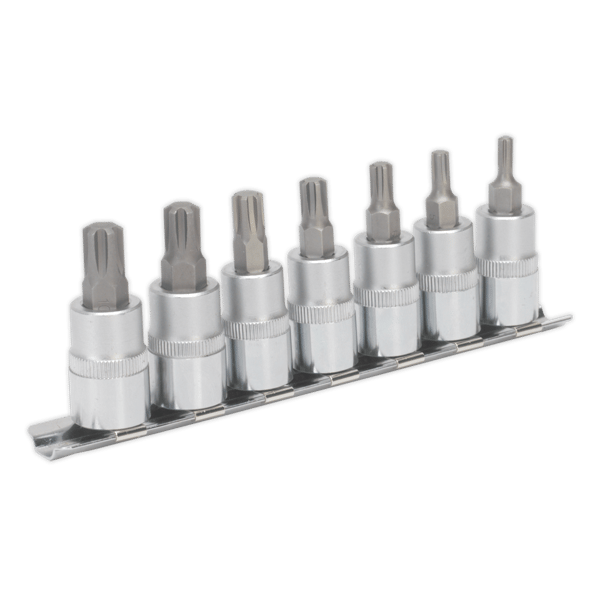 Ribe Socket Bit Set 3/8"Sq Drive 50mm 7pc