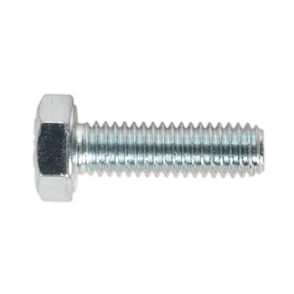 8.8 Zinc Plated HT Setscrew M6 x 20mm, DIN 933 - Pack of 50