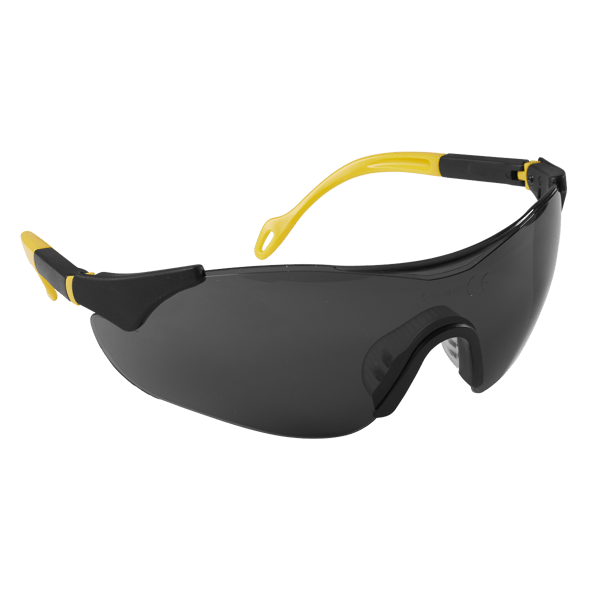 Sports Style Shaded Safety Glasses with Adjustable Arms