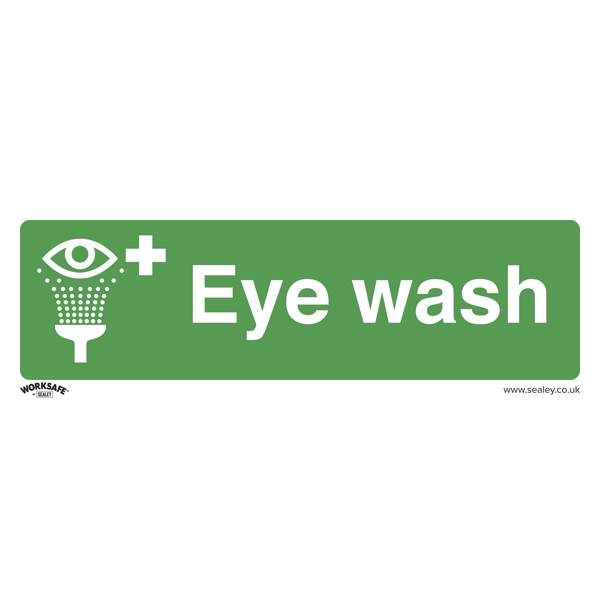 Eye Wash Safety Sign - Rigid Plastic