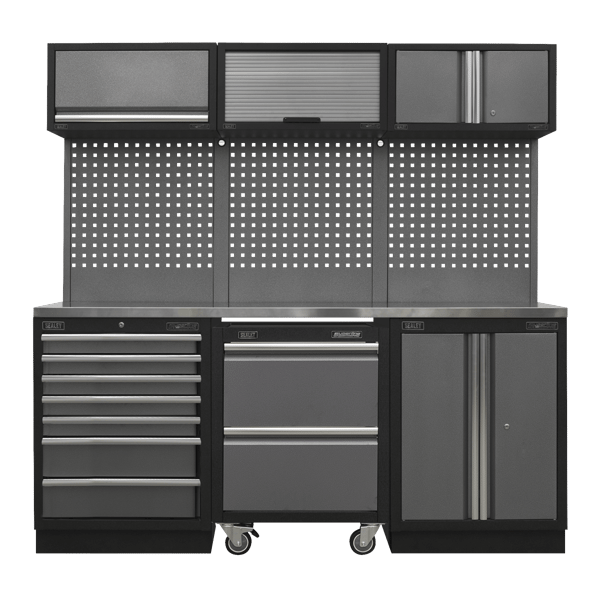 Superline PRO(R) Storage System with Stainless Steel Worktop 2.04m