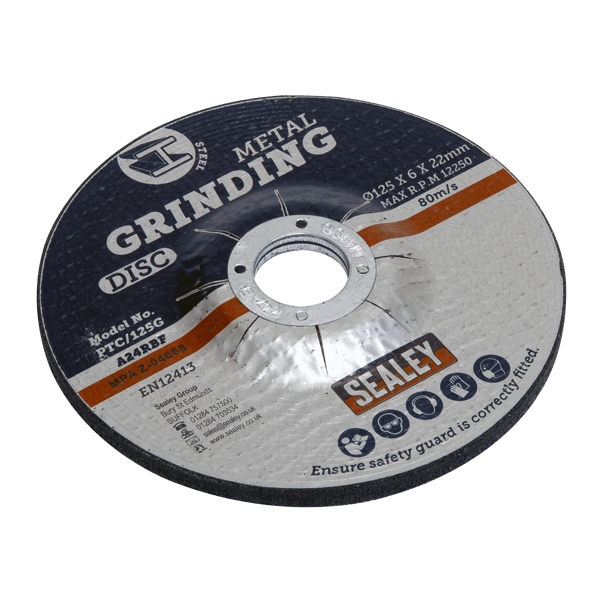 125 x 6mm Grinding Disc 22mm Bore