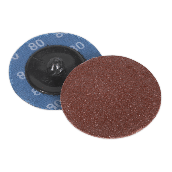 50mm Quick Change Sanding Disc 80Grit - Pack of 10