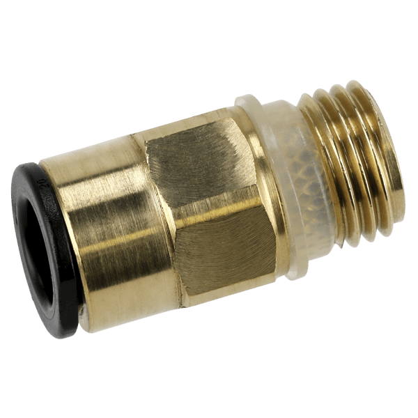 John Guest(R) Brass SuperThread Straight Adaptor 8mm x 1/4"BSP - Pack of 2