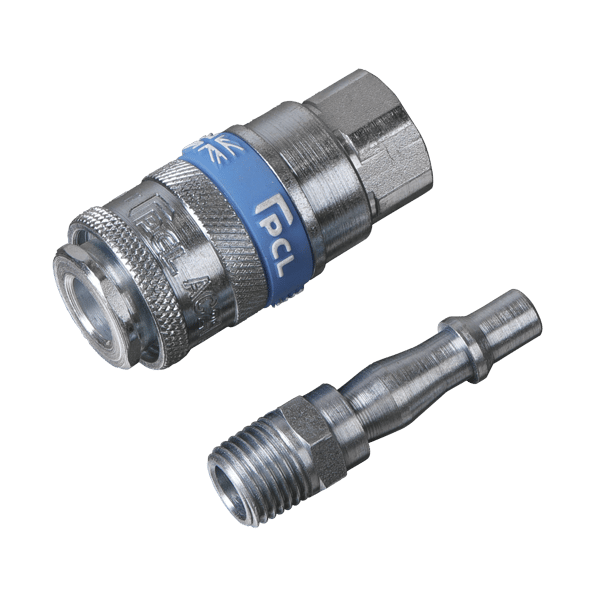 PCL Air Tool Coupling Kit 1/4"BSPT 2pc