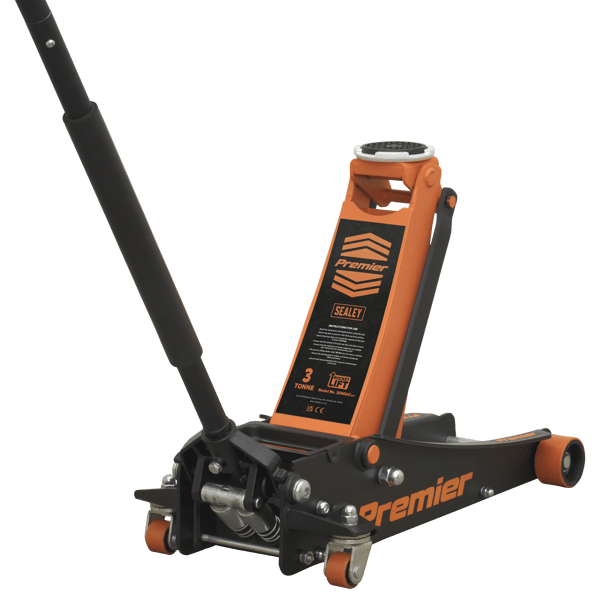 Low Profile Trolley Jack with Rocket Lift 3 Tonne - Orange