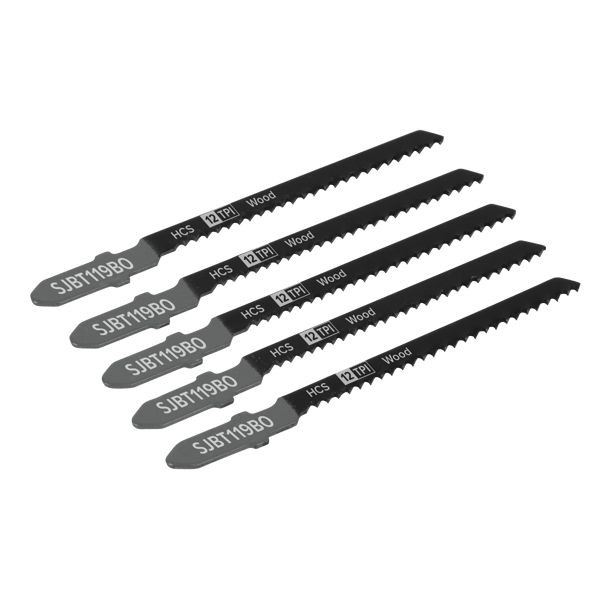 Jigsaw Blade for General Wood 75mm 12tpi - Pack of 5