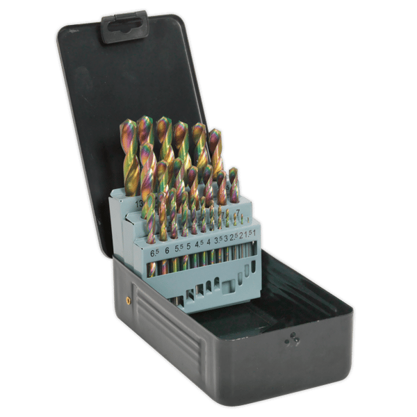 Siegen HSS Edge Ground Drill Bit Set 25pc - DIN 338