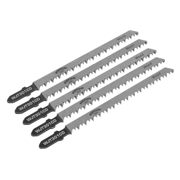 Jigsaw Blade for Wood & Plastics 90mm 8tpi - Pack of 5