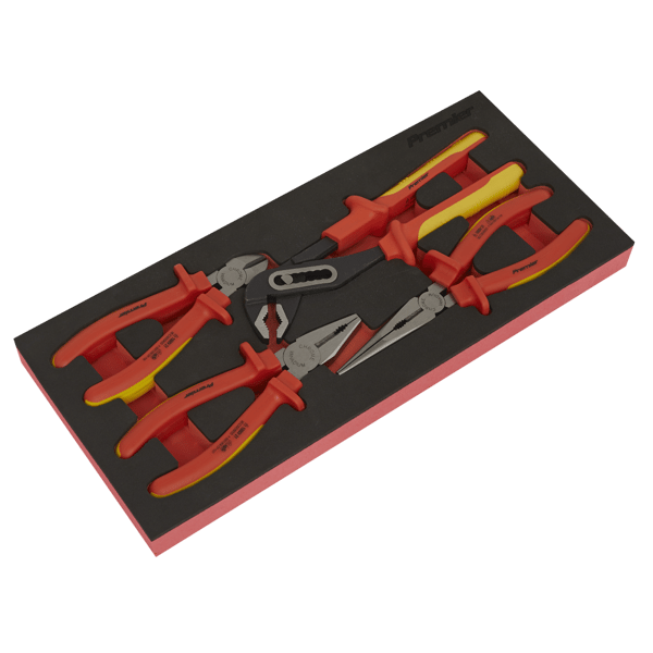 Insulated Pliers Set with Tool Tray 4pc - VDE Approved