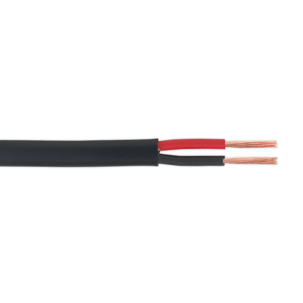 8.75A Thick Wall Flat Twin Automotive Cable 30m - Black