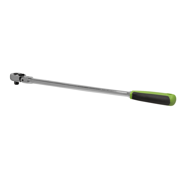 Siegen Extra-Long Flexi-Head Ratchet Wrench with Flip Reverse 3/8"Sq Drive