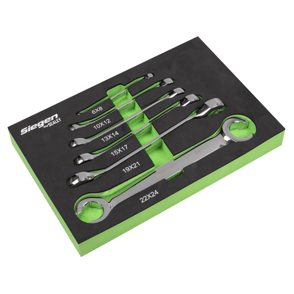 Siegen Flare Nut Spanner Set 6pc