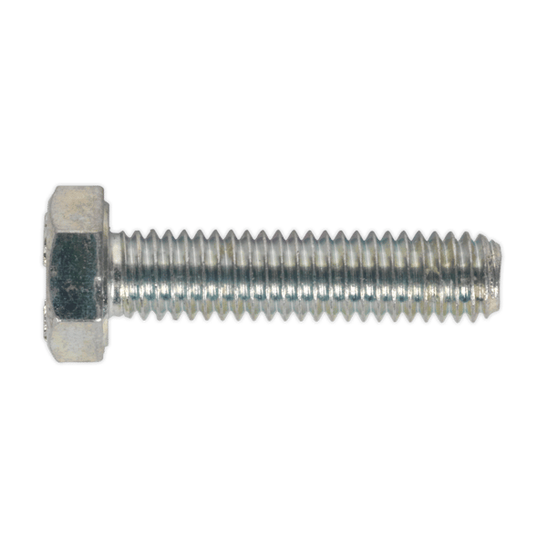 8.8 Zinc Plated HT Setscrew M6 x 25mm, DIN 933 - Pack of 50