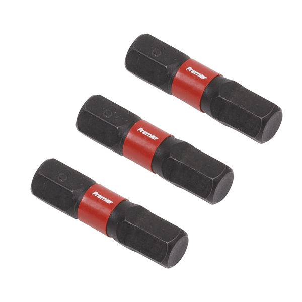 Hex Impact Power Tool Bits 6 x 25mm 3pc