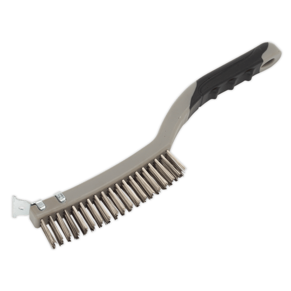 Wire Brush with Stainless Steel Fill & Scraper