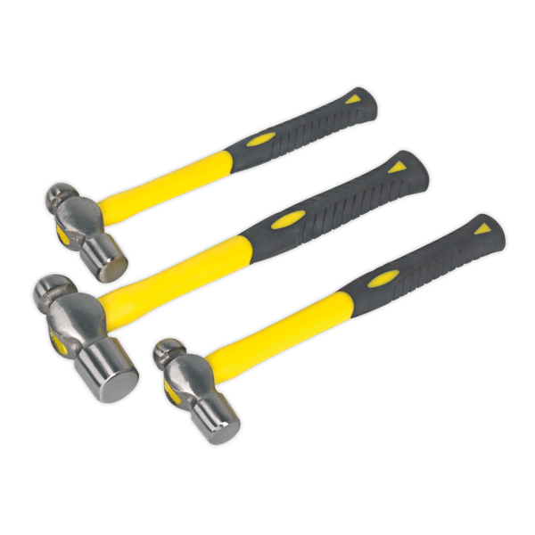 Ball Pein Hammer Set with Fibreglass Shafts 3pc