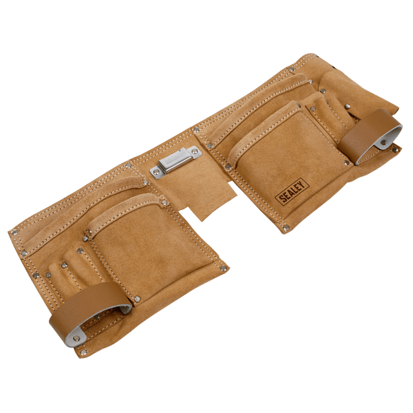 Double Pouch Leather Tool Belt