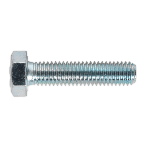 8.8 Zinc Plated HT Setscrew M8 x 35mm, DIN 933 - Pack of 50