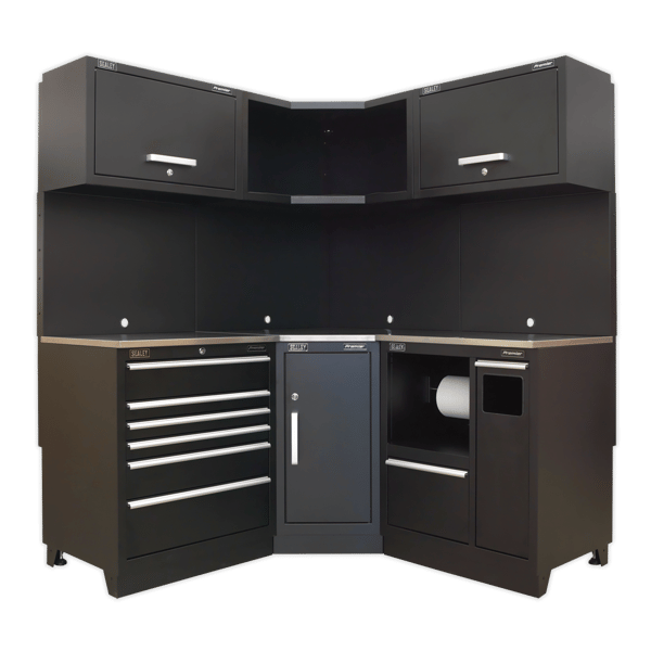 Corner Storage System with Stainless Worktop 1.71m