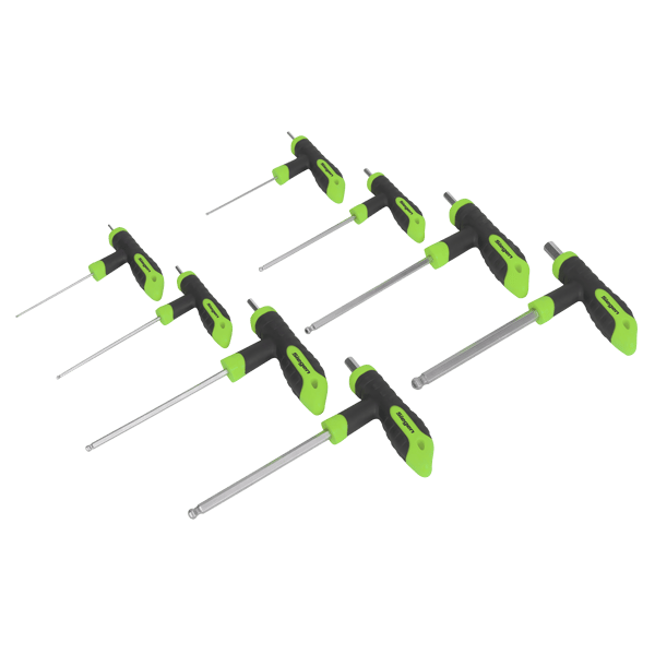 Siegen T-Handle Ball-End Hex Key Set 8pc