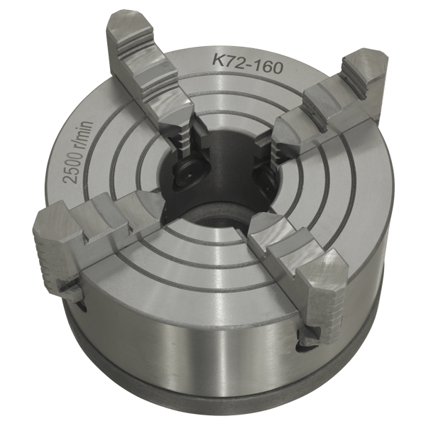 Independent Chuck with Back Plate 4-Jaw