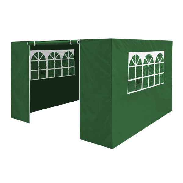 Premium Gazebo/Marquee Side Walls/Doors/Windows, Fits 3 x 3m Models - Dark Green
