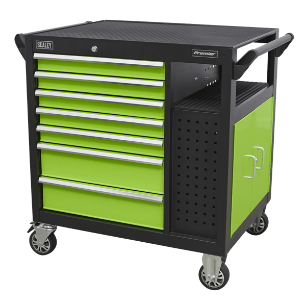 Mobile Workstation with 7 Drawers & Cupboard 920mm