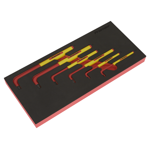Insulated Hex Key Set with Tool Tray 6pc - VDE Approved