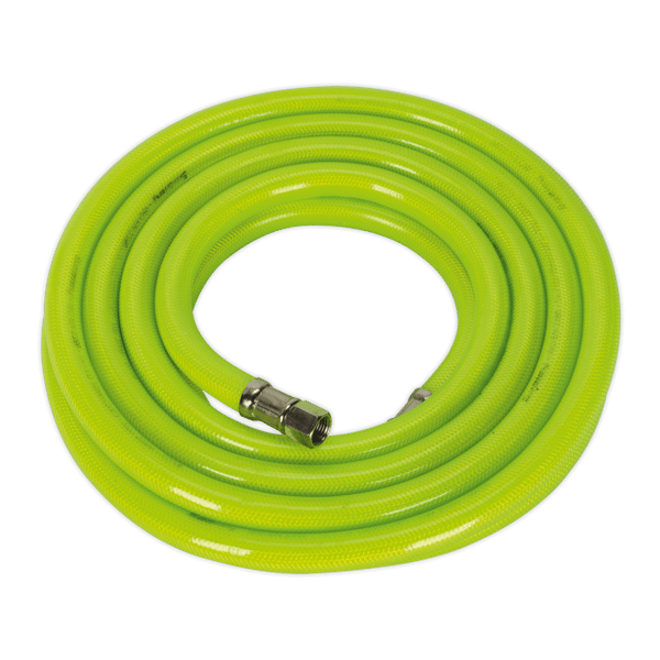 High-Visibility Air Hose with 1/4"BSP Unions 5m x 10mm