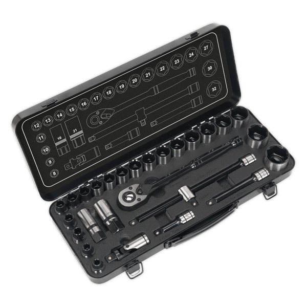 Socket Set 1/2"Sq Drive 28pc