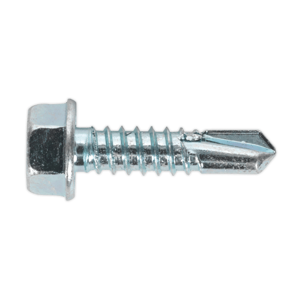 Zinc Plated Self-Drilling Hex Head Screw 6.3 x 25mm - Pack of 100