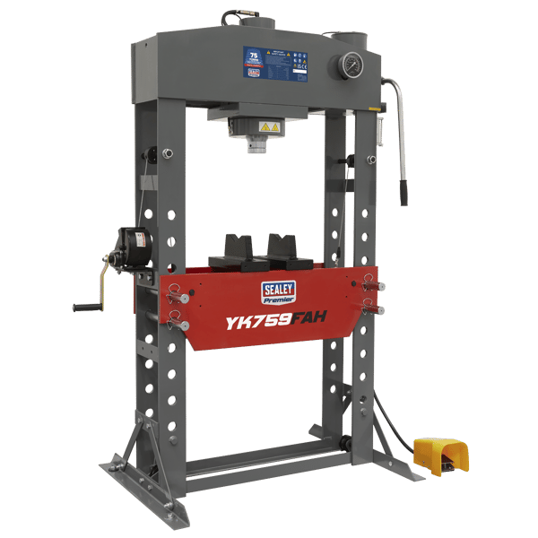 Air/Hydraulic Floor Type Press with Foot Pedal 75 Tonne